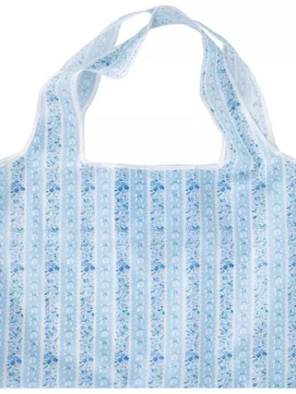 New Blue Coquette Bow Folded Tote Bag